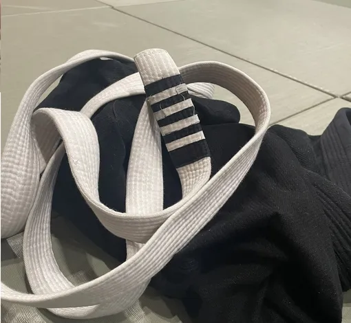 A brazilian jiu jitsu belt with stripes