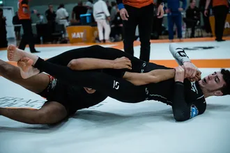 An arm bar locked in