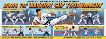 2026 ITF Warrior Cup Taekwon-Do Tournament - BJJ Tournament in California 2026
