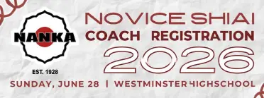 2026 Nanka Novice Tourmanent Coaches registration