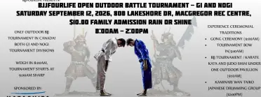 BJJFourLIfe's Outdoor Battle Tournament - BJJ Tournament in Thunder Bay 2026