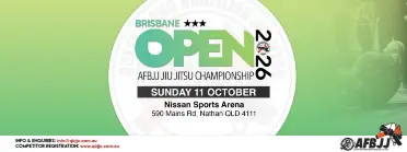 Brisbane Open 2026 - BJJ Tournament in Brisbane Qld 2026