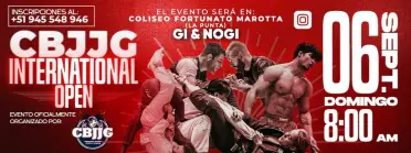 CBJJG INTERNATIONAL OPEN 2026 GI&amp;NOGI (Reglas IBJJF&amp;ADCC) - BJJ Tournament in Lima 2026