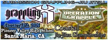 Grappling X 1/18/2026 Coastal Jiu Jitsu Championships. Santa Maria, CA