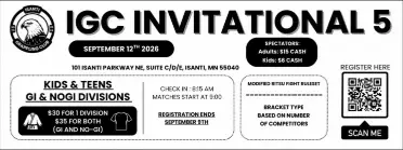 IGC-5 | YOUTH GI &amp; NO-GI - BJJ Tournament in Isanti 2026